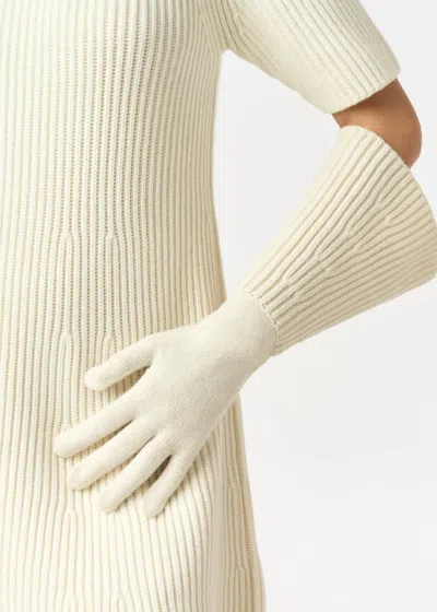 Malo Guanti In Cashmere In White