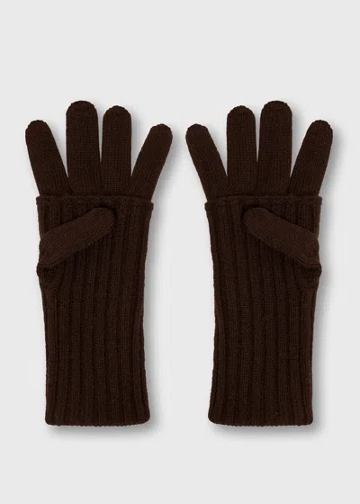 Malo Guanti In Cashmere In Burgundy