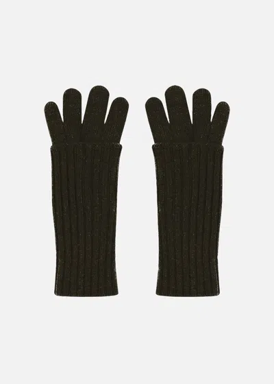 Malo Guanti In Cashmere In Black