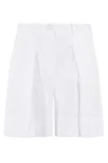 MALO MALO HIGH-WAISTED COTTON BERMUDA SHORTS