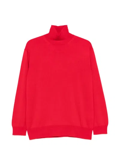 Malo High-neck Sweater In Red