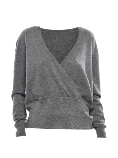 Malo Hooded V-neck Sweater In Multi