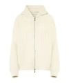Malo Hooded Zip-up Cardigan In Neutral