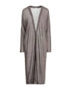 Malo I Prefer Woman Cardigan Brown Size S Linen, Polyamide In Brown