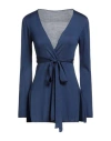 Malo I Prefer Woman Cardigan Navy Size S Silk In Blue