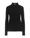 Malo Turtleneck Cashmere Blend Sweater In Black