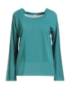 Malo I Prefer Woman Sweater Deep Teal Size M Cotton In Green