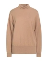 Malo I Prefer Woman Turtleneck Camel Size 6 Cashmere In Neutral