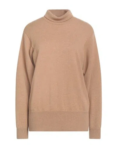 Malo I Prefer Woman Turtleneck Camel Size 6 Cashmere