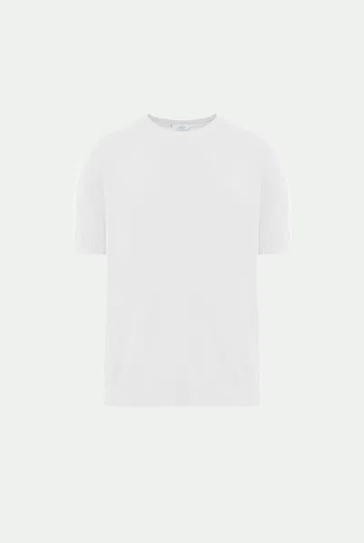 Malo Indian Cotton Crewneck In White