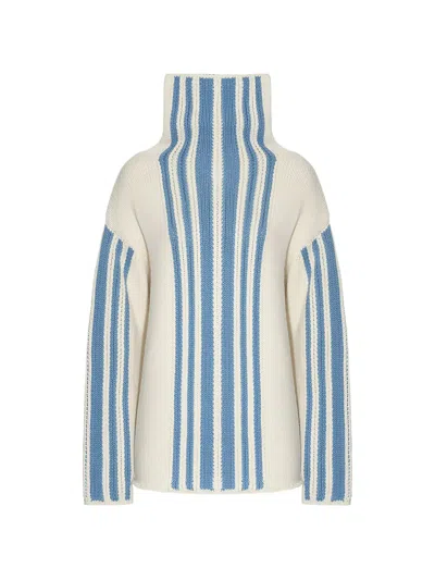 Malo Intarsia-knit High-neck Sweater In White