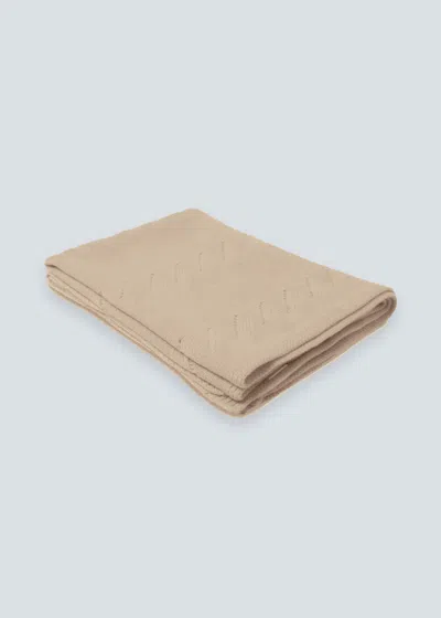 Malo It Cashmere Baby Blanket, 60x80 Cm In Neutral