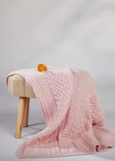 Malo It Coperta Baby In Cashmere, 70x90 Cm In Pink