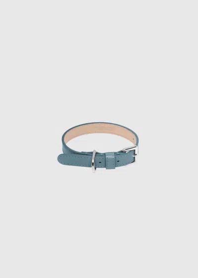Malo It Collare In Pelle Metal Free, Mog In Blue