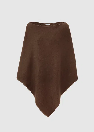 Malo It Mantellina In Cashmere, Re-cashmere In Brown