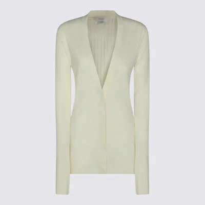Malo Ivory Cotton Cardigan In White