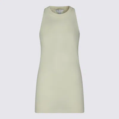 Malo Ivory Cotton Sleeveless Halter Top In Neutral