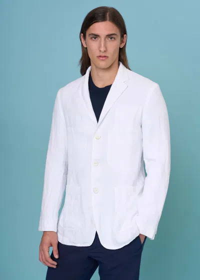 Malo Giacca In Lightweight Linen In White
