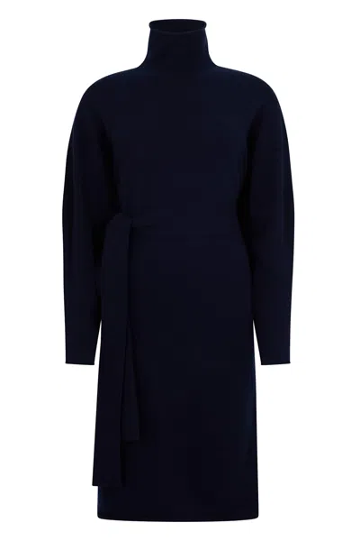 Malo Knee-length Dress In Dark Blue