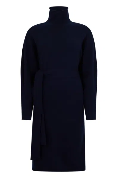 Malo Knee-length Dress In Dark Blue