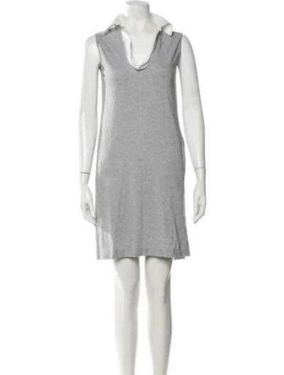 Pre-owned Malo Knee-length Dress In Grey