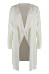 Malo Knit Cardigan In Panna