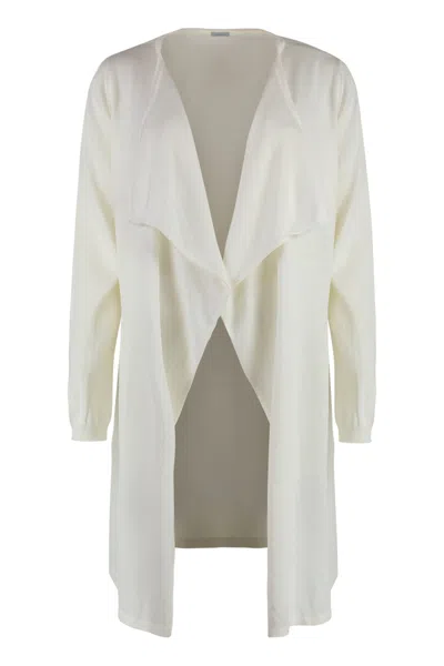 Malo Knit Cardigan In White