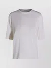 Malo Knit Crewneck Short Sleeve Plain In White