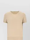 Malo Knit Crewneck With Ribbed Hem And Short Sleeves