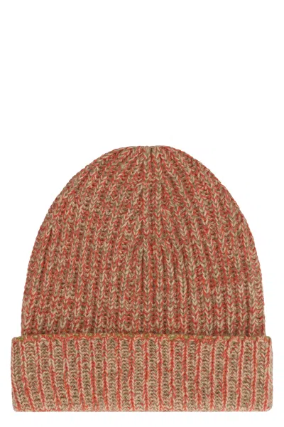 Malo Knitted Beanie In Multicolor