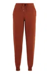 Malo Knitted Cashmere Track-pants In Copper