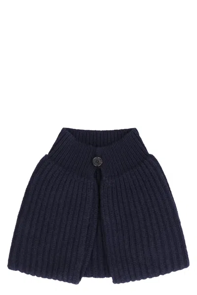 Malo Knitted Collar In Blue