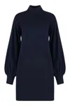 Malo Cashmere Dress In Blue
