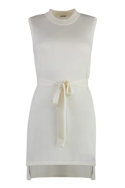 Malo Knitted Dress In White