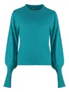 Malo Knitted Jumper In Blue