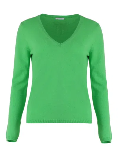 Malo Knitted Jumper In Green