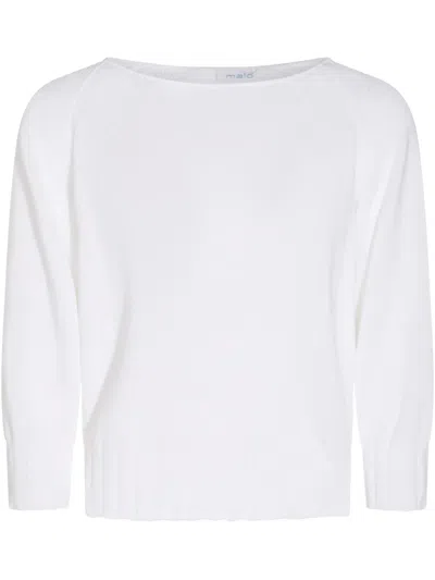 Malo Knitted Jumper In White