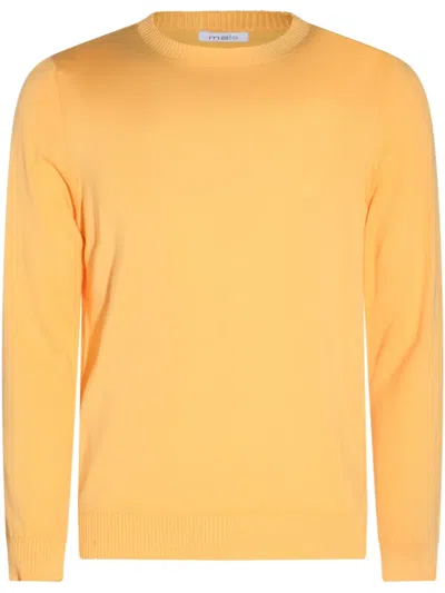 Malo Knitted Jumper In Yellow