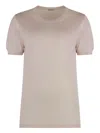 Malo Knitted T-shirt In Pink