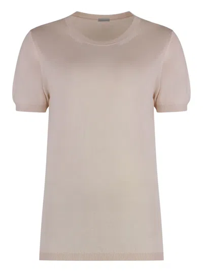 Malo Knitted T-shirt In Pink