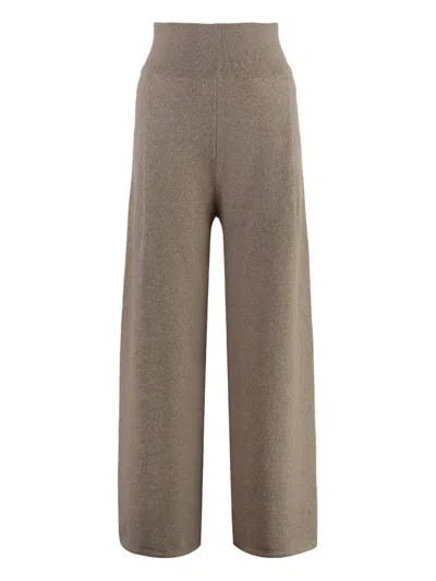 Malo Knitted Trousers In Beige
