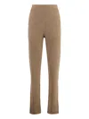 Malo Knitted Trousers In Neutrals