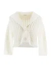 Malo Cardigan In Misto Cotone In White