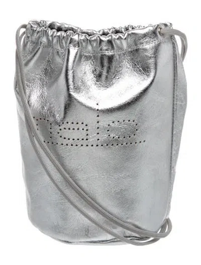 Pre-owned Malo Leather Bucket Bag In Silver