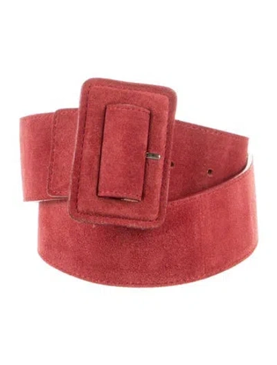 Pre-owned Malo Leather Waist Belt In Red