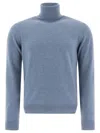 Malo Light Blue Knitwear Sweater In Blue
