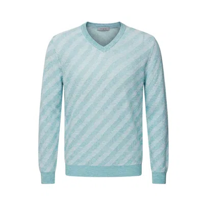Malo Light Blue Linen Men's Sweater