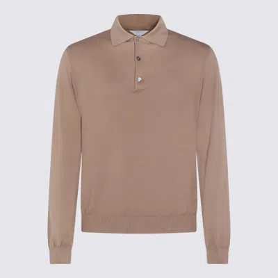 Malo Long-sleeve Polo Shirt In Brown