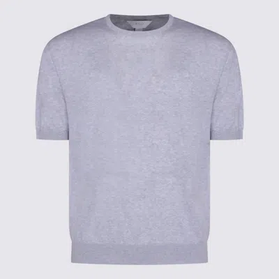 Malo Light Grey Cotton T-shirt In Gray
