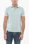 Malo Lightweight Cotton 3 Buttons Polo In Blue